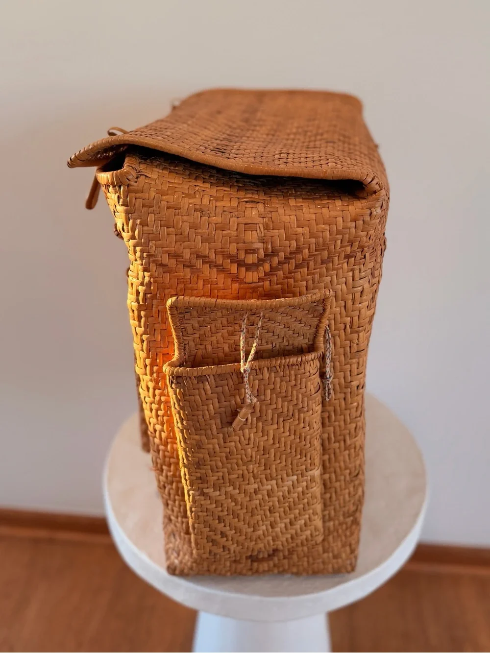 VINTAGE PASIKING HANDCRAFTED WOVEN RATTAN/BAMBOO BACKPACK PRIMITIVE